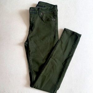 Size 27 Army green “Just Black” skinny jeans